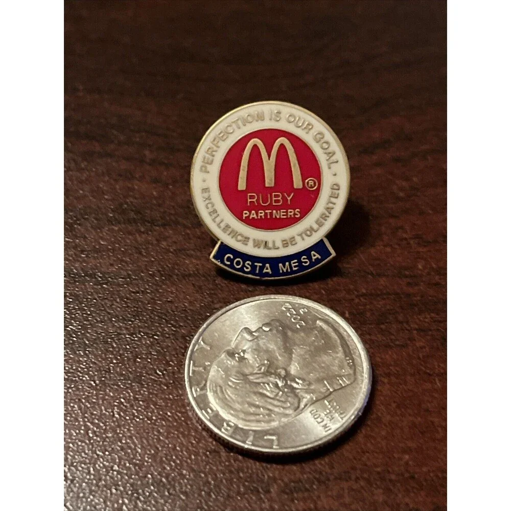McDonald’s Ruby Partners Costa Mesa Perfection Is‎ Our Goal Employee Hat Pin